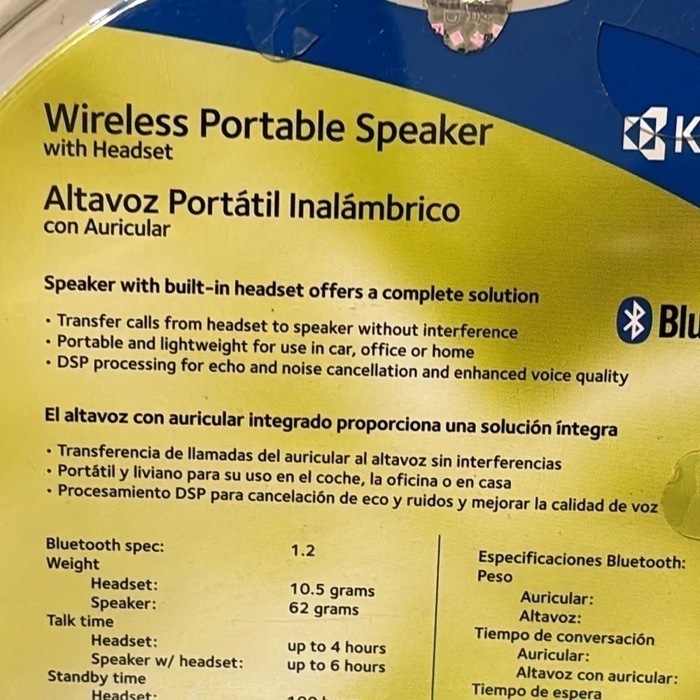Kyocera Wireless Portable Speaker with Headset AND BLUETOOTH - Picture 8 of 11